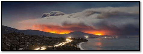 wildfire smoke filled sky